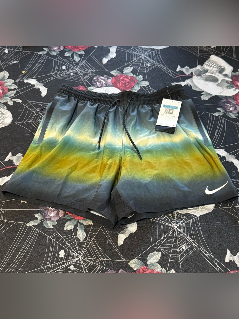 NWT Nike Swim Logo 5" Shorts Trunks Bathing Suit NESSD477-314 Men's Size Medium